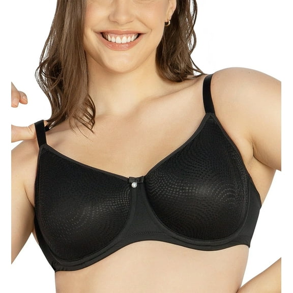 Women's Parfait P60921 Pearl Seamless Minimizer Bra (Black 34F)