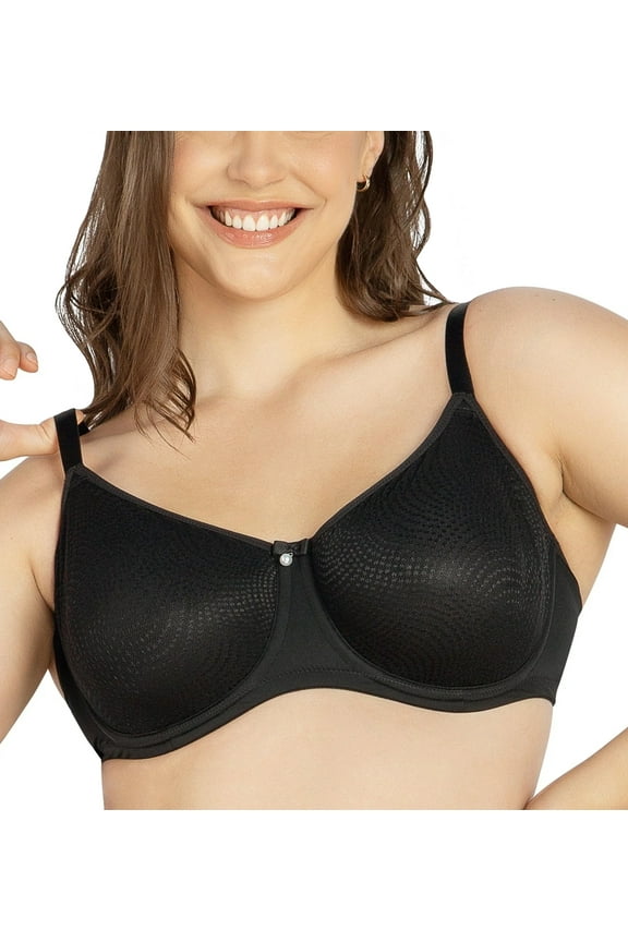 Women's Parfait P60921 Pearl Seamless Minimizer Bra (Black 36FF)
