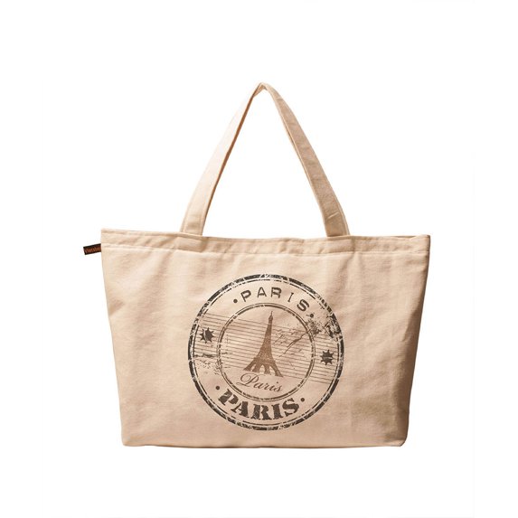 Women's Paris, France Printed Vintage Canvas Tote Shoulder Bags WAS_01