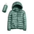 thumbnail image 1 of Women's Parkas 2025 Women Warm Waterproof Lightweight Jacket Hooded Windproof Winter Coat With Recycled Insulation Winter Slim Short Hooded Warm White Duck Down Coat Outerwear, 1 of 5