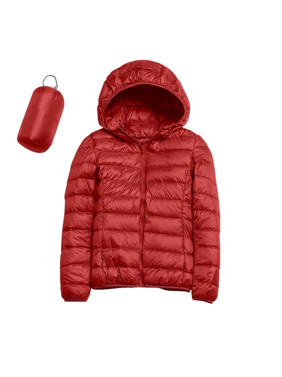 Women's Parkas 2025 Women Warm Waterproof Lightweight Jacket Hooded Windproof Winter Coat With Recycled Insulation Winter Slim Short Hooded Warm White Duck Down Coat Outerwear