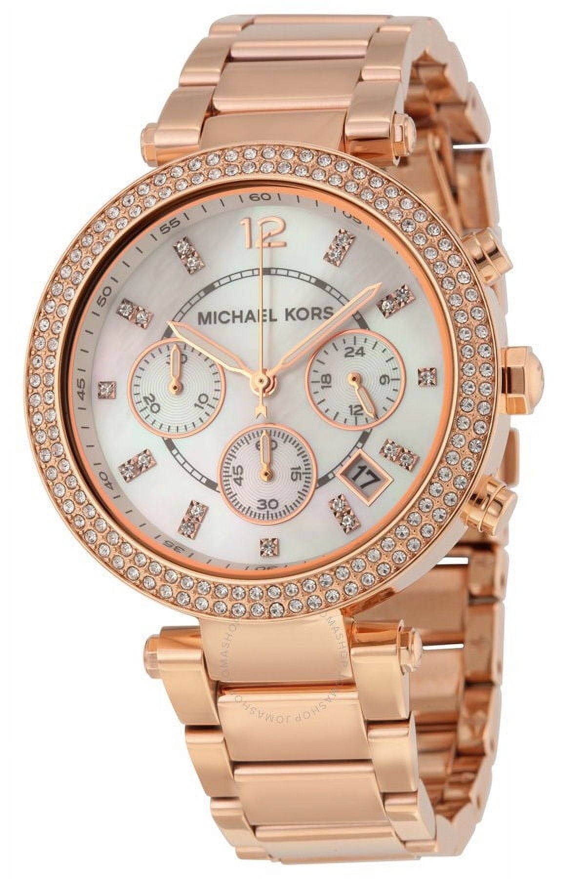 Women's Parker Chronograph Crystal Rose-Tone Stainless Steel Mother of Pearl Dial