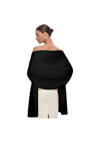 Black Shawls and Wraps for Evening Dresses