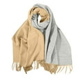 thumbnail image 1 of Women's Pashmina Shawls and Wraps Double Side Color Tassels Long Fall Scarf Orange Free Size, 1 of 5