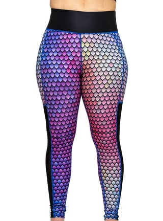  Kvysinly Mermaid Leggings for Women Fish Scale Stretch Tights  Full Length Pants for Halloween Cosplay Yoga Dance Blue Small : Clothing,  Shoes & Jewelry