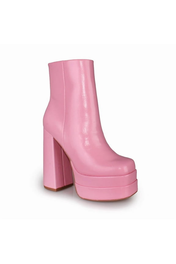Women’s Pastel Pink Platform Ankle Boots