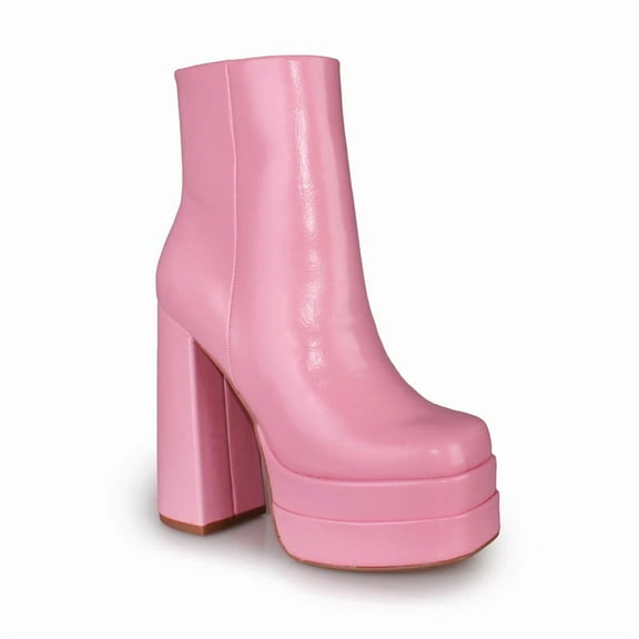 Women’s Pastel Pink Platform Ankle Boots