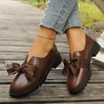 thumbnail image 1 of Women's Patent Leather Mary Janes Shoes Chunky Platform Oxfords with Bow Slip-On Dress Shoe Party Girls School, 1 of 6
