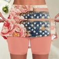 thumbnail image 1 of Women's Patriotic Print 2-in-1 Skort, High Waisted Tennis Skirt with Built-in Shorts and Pockets, Breathable and Comfortable for Sports, Golf and Everyday Wear Red c S, 1 of 6