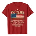thumbnail image 1 of Women's Patriotic Printed T-Shirt, 250 Anniversary USA Shirt for Womens, Short Sleeve Round Neck Casual Top, 250 YEARS Flag Pattern Tee (Large Red), 1 of 3