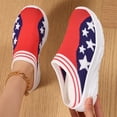 thumbnail image 1 of Women's Patriotic Walking Shoes Breathable Summer Sneakers Lightweight Soft Bottom Non-Slip Athletic Shoes for Running Cross Training, 1 of 4
