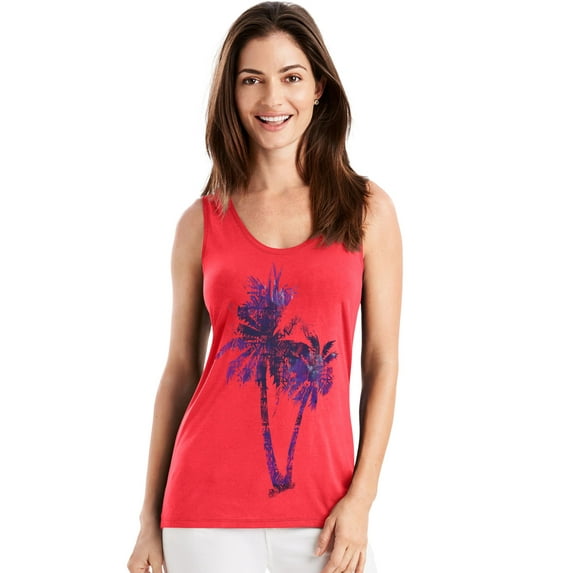 Women's Pattern Palm Voop Tank 9348