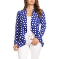 thumbnail image 1 of Women's Pattern Print Casual Office Long Sleeve Open Front Blazer Jacket/Made in USA, 1 of 5