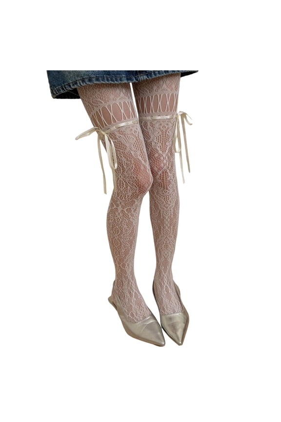 Women's Patterned Fishnets Net Stockings Garter Belt Tights Suspender Pantyhose Fishnets Thigh High Stockings Hosiery