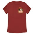 thumbnail image 1 of Women's Paul Frank Julius Beanie Left Chest  Graphic Tee Red Medium, 1 of 4