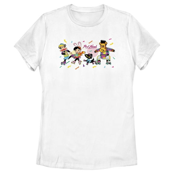 Women's Paul Frank Julius and Friends  Graphic Tee White 2X Large