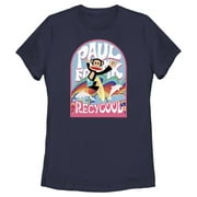 Women's Paul Frank Recycool Julius the Monkey Graphic Tee Navy Blue Large