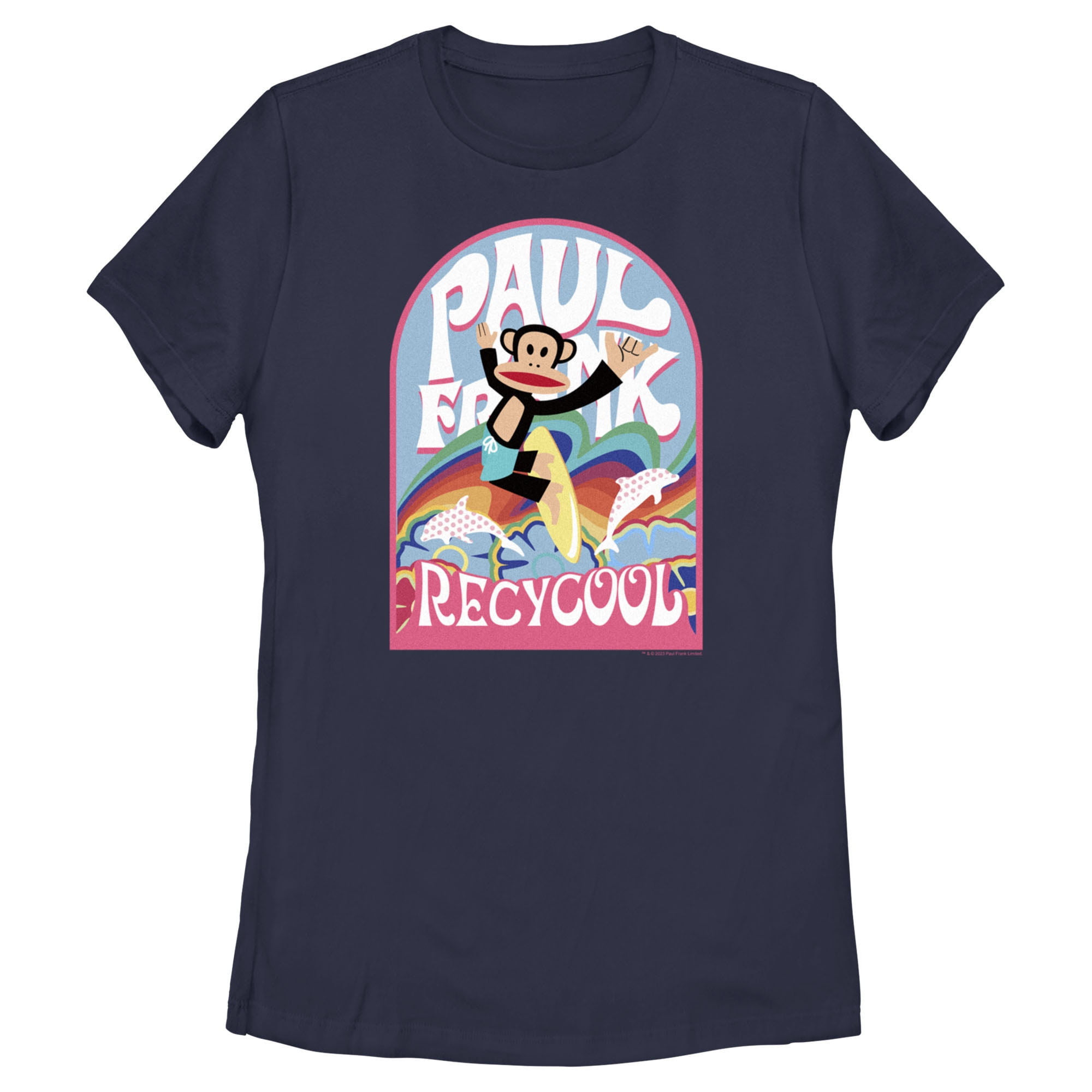 Women's Paul Frank Recycool Julius the Monkey Graphic Tee Navy