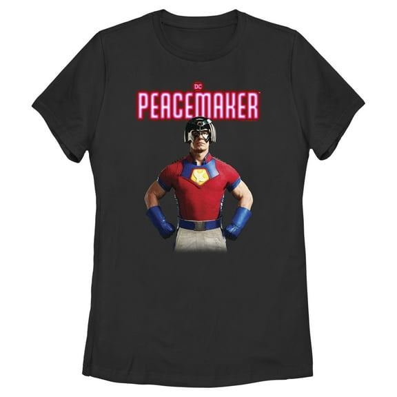Women's Peacemaker Hero Portrait  Graphic Tee Black X Large