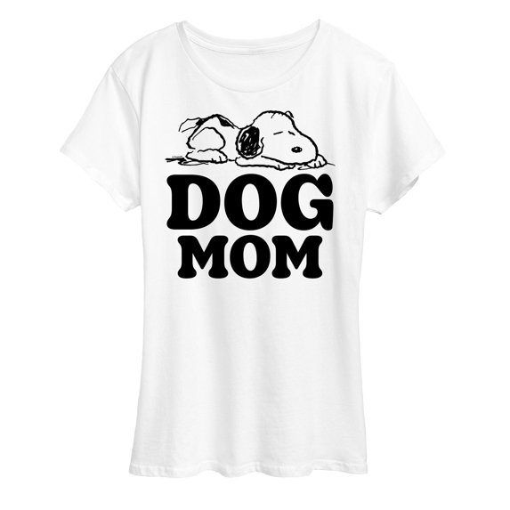 Women's Peanuts Snoopy Dog Mom Graphic Tee Color: White Size: X LARGE