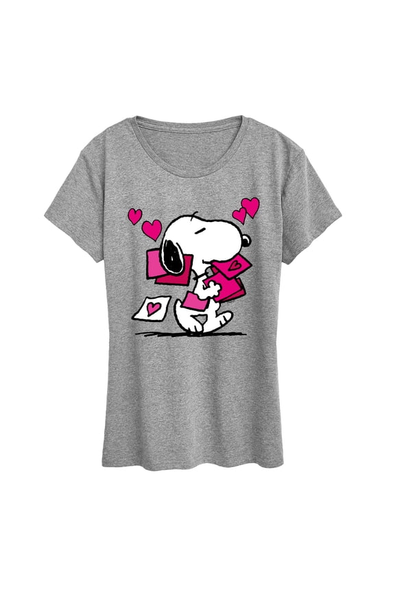 - Snoopy Valentines Cards - Women's Short Sleeve Graphic T-Shirt