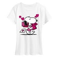 thumbnail image 1 of Peanuts - Snoopy Valentines Cards - Women's Short Sleeve Graphic T-Shirt, 1 of 5