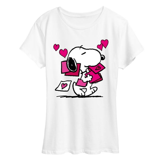 Peanuts - Snoopy Valentines Cards - Women's Short Sleeve Graphic T-Shirt