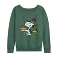 thumbnail image 1 of Peanuts - Thanksgiving Scene - Women's Lightweight French Terry Long Sleeve Shirt, 1 of 6