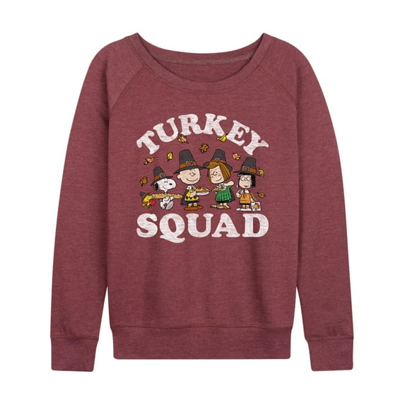 Peanuts - Turkey Squad - Women's Lightweight French Terry Long Sleeve Shirt