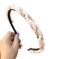 thumbnail image 1 of Women's Pearl Headbands | Vintage Style Braided Wide Hair Hoops - Elastic Head Wrap, Fashion Hair Accessories, Perfect Gift, 1 of 8