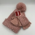 thumbnail image 1 of Women's Pearlescent Beaded Hat and Gloves Set, 2-Piece, 1 of 5