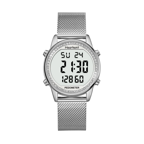 Women's Pedometer Watch-Step Tracker Watch with Calories Counter-Non Bluetooth Pedometer Watches-LCD Large Numbers-30M Waterproof Watch-Sport Pedometer Watch Step Counter for Walking