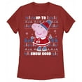 thumbnail image 1 of Women's Peppa Pig Christmas Up to Snow Good  Graphic T-Shirt, 1 of 4
