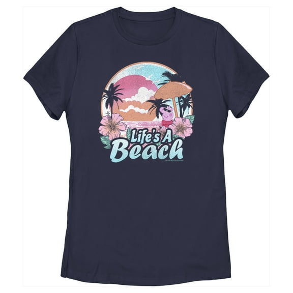Women's Peppa Pig Life's a Beach  Graphic T-Shirt