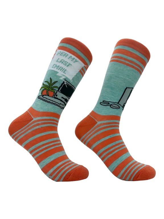 Women's Per My Last Email Socks Funny Office Retro Computer Joke Footwear