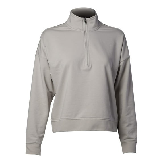 Independent Trading Co. EXP15WPQ Women's Perform Quarter Zip-Smoke-M