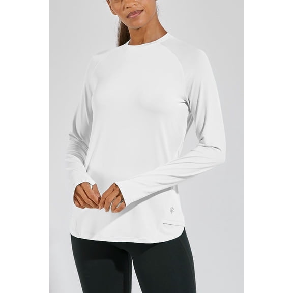 Women's Performance Long Sleeve Top - UPF 50+ Sun Protection - Accelera in White