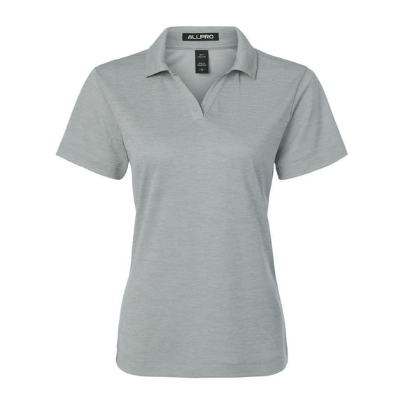 AllPro 4HM00L Women's Performance Mélange Polo-SILVER MELANGE-S