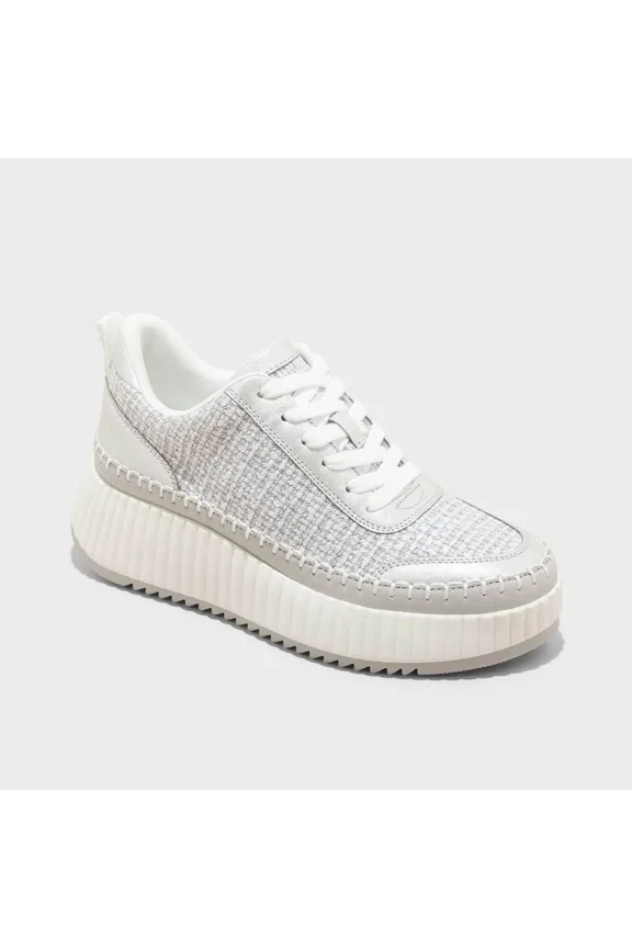 Women's Persephone Sneakers with Memory Foam Insole Silver Size 11