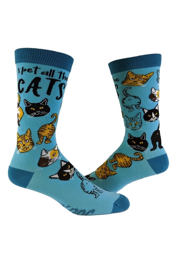 Women's Pet All The Cats Socks Funny Cat Face Hilarious Kitten Novelty Footwear