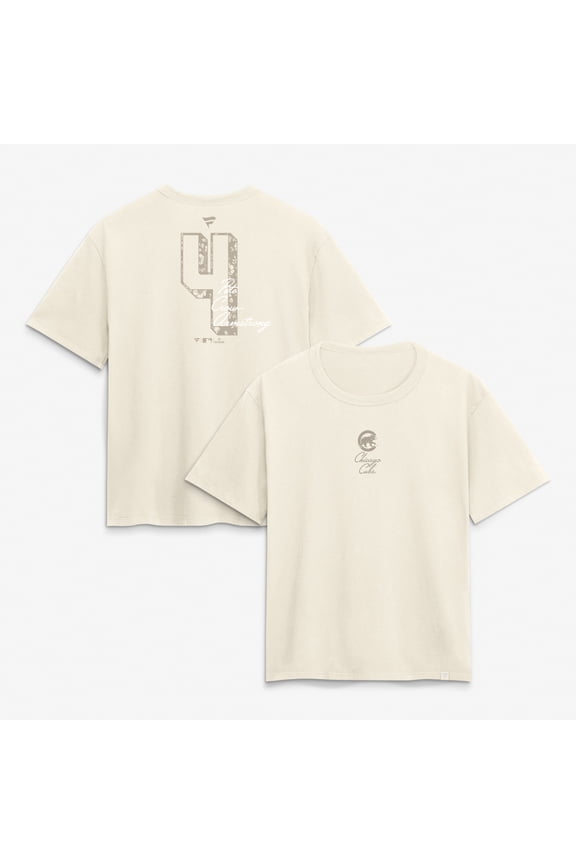 Women's Pete Crow-Armstrong Cream Chicago Cubs Name & Number T-Shirt