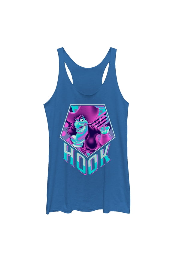 Women's Peter Pan 90's Hook Racerback Tank Top Royal Blue Heather X Small