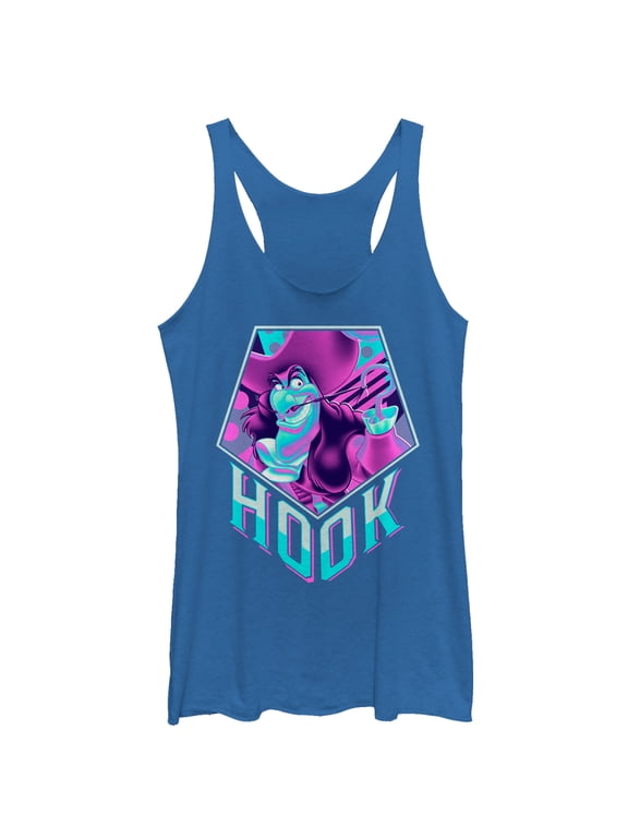 Women's Peter Pan 90's Hook Racerback Tank Top Royal Blue Heather X Small