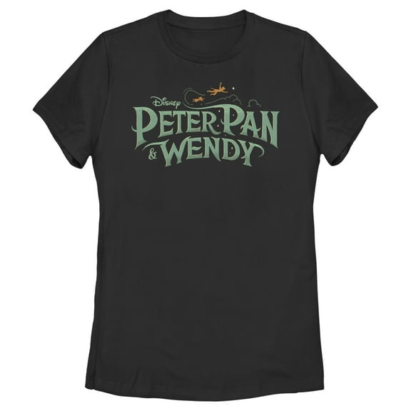 Women's Peter Pan & Wendy Movie Logo  Graphic Tee Black X Large
