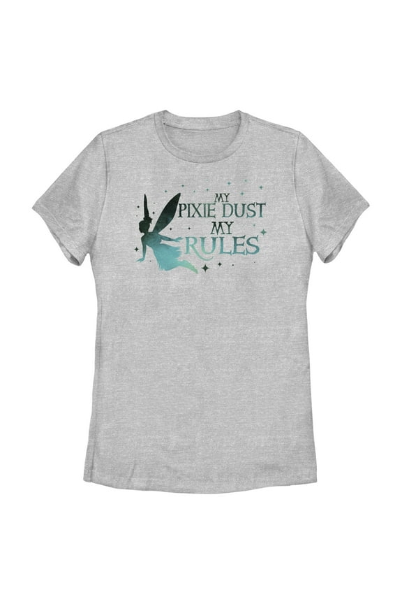 Women's Peter Pan & Wendy Tinker Bell My Pixie Dust My Rules Graphic Tee Athletic Heather X Large