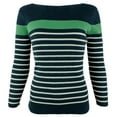 thumbnail image 1 of Women's Petite Cotton-Blend Boatneck Sweater-LN-PXS, 1 of 4