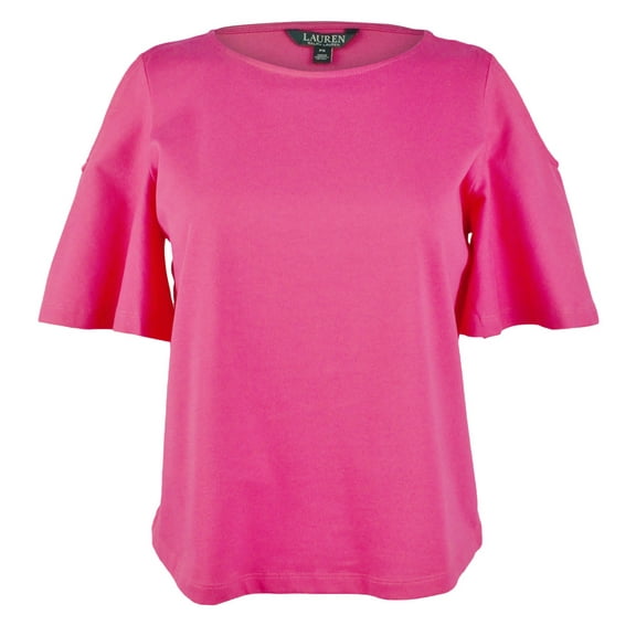 Women's Petite Cutout Jersey Top-P-PXS