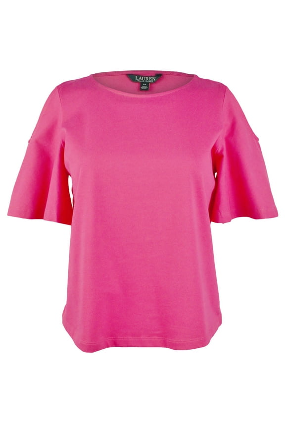 Women's Petite Cutout Jersey Top-P-PXS