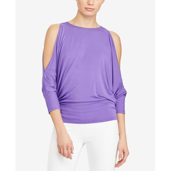 Women's Petite Cutout Shoulder Knit Jersey Top-L-PL