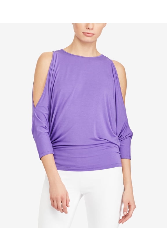 Women's Petite Cutout Shoulder Knit Jersey Top-L-PL